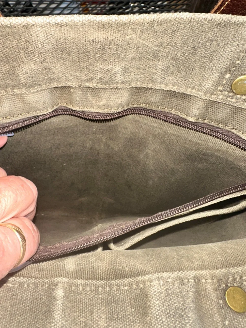 Canvas Tote Heavy 17”x17”x4” army Green
